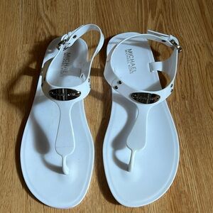 Micheal Kors white jelly sandal
